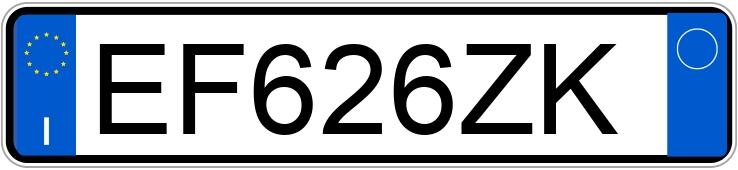 Numer rejestracyjny EF626ZK posiada OPEL Meriva 2a serie Numer rejestracyjny EF626ZK posiada OPEL Meriva 2a serie