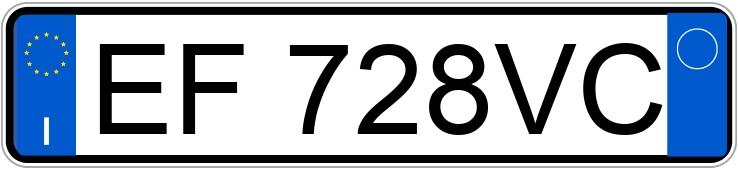 Numer rejestracyjny EF728VC posiada TOYOTA Aygo 1a serie
