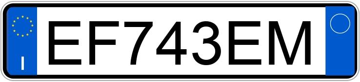 Numer rejestracyjny EF743EM posiada FIAT Panda 2a serie