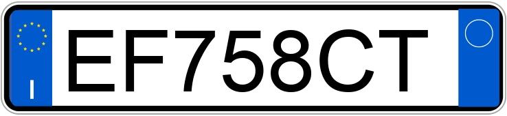 Numer rejestracyjny EF758CT posiada TOYOTA Yaris 2a serie