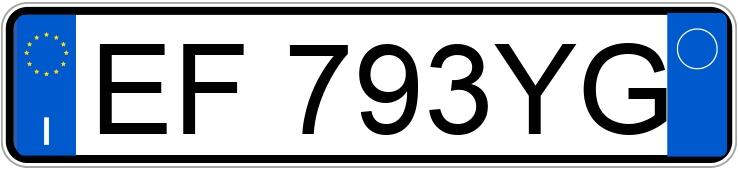 Numer rejestracyjny EF793YG posiada FIAT Panda 2a serie Numer rejestracyjny EF793YG posiada FIAT Panda 2a serie