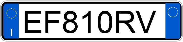 Numer rejestracyjny EF810RV posiada FIAT Panda 2a serie