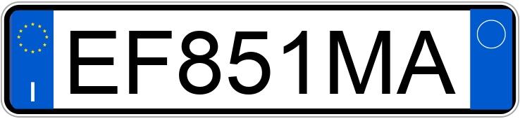 Numer rejestracyjny EF851MA posiada OPEL Corsa 4a serie