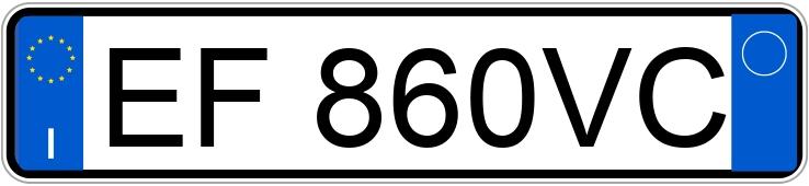Numer rejestracyjny EF860VC posiada FORD Kuga 1a serie