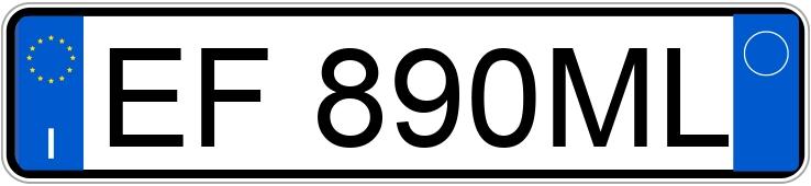 Numer rejestracyjny EF890ML posiada FIAT Panda 2a serie