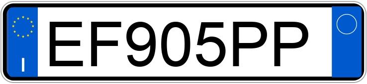 Numer rejestracyjny EF905PP posiada ALFA ROMEO Giulietta