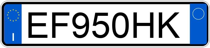 Numer rejestracyjny EF950HK posiada ALFA ROMEO Giulietta