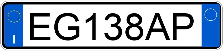 Numer rejestracyjny EG138AP posiada AUDI A3 2a serie Numer rejestracyjny EG138AP posiada AUDI A3 2a serie