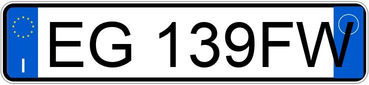 Numer rejestracyjny EG139FW posiada TOYOTA Yaris 2a serie