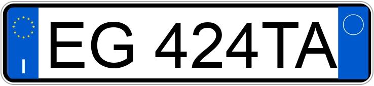 Numer rejestracyjny EG424TA posiada FIAT Bravo 2a serie Numer rejestracyjny EG424TA posiada FIAT Bravo 2a serie