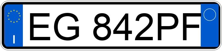Numer rejestracyjny EG842PF posiada FIAT Panda 2a serie Numer rejestracyjny EG842PF posiada FIAT Panda 2a serie