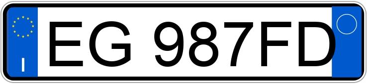 Numer rejestracyjny EG987FD posiada MERCEDES Classe C