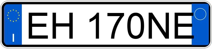 Numer rejestracyjny EH170NE posiada TOYOTA Aygo 1a serie