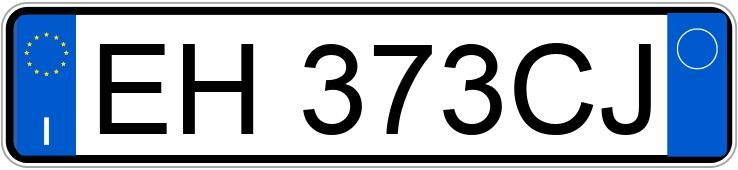 Numer rejestracyjny EH373CJ posiada FIAT 500