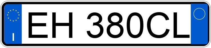 Numer rejestracyjny EH380CL posiada AUDI A4 4a serie