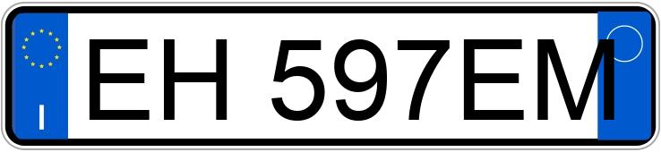 Numer rejestracyjny EH597EM posiada LANCIA Ypsilon 2a serie