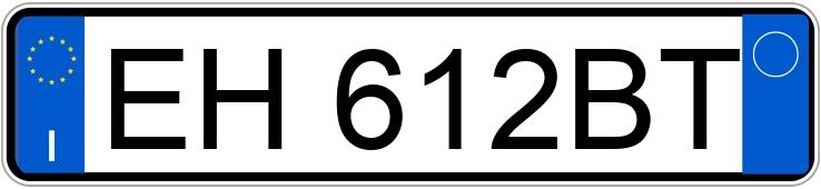 Numer rejestracyjny EH612BT posiada CHEVROLET Spark