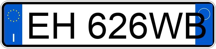 Numer rejestracyjny EH626WB posiada ALFA ROMEO Giulietta