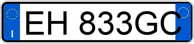 Numer rejestracyjny EH833GC posiada BMW Serie 1