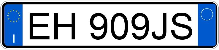 Numer rejestracyjny EH909JS posiada PEUGEOT 207