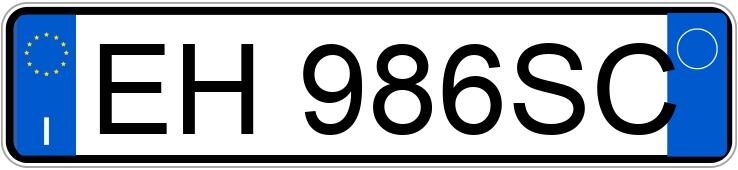 Numer rejestracyjny EH986SC posiada OPEL MERIVA