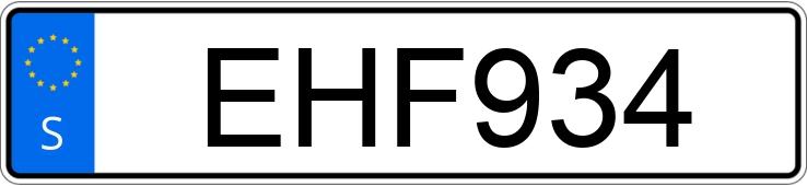 Numer rejestracyjny EHF934 posiada  
