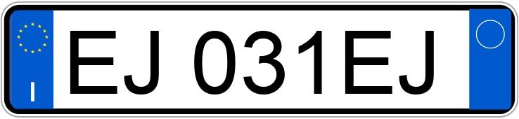 Numer rejestracyjny EJ031EJ posiada SUZUKI SX4