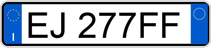 Numer rejestracyjny EJ277FF posiada AUDI A3 2a serie