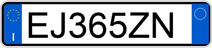 Numer rejestracyjny EJ365ZN posiada FIAT 500