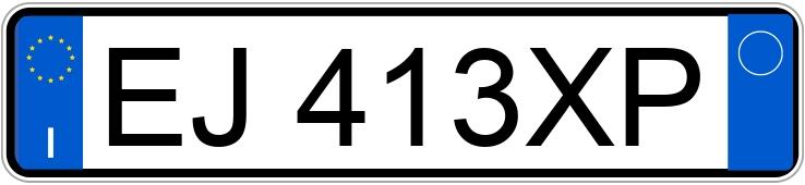 Numer rejestracyjny EJ413XP posiada Ford Fiesta