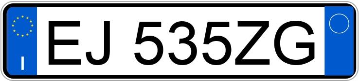 Numer rejestracyjny EJ535ZG posiada FIAT Panda 2a serie