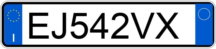 Numer rejestracyjny EJ542VX posiada FIAT 500