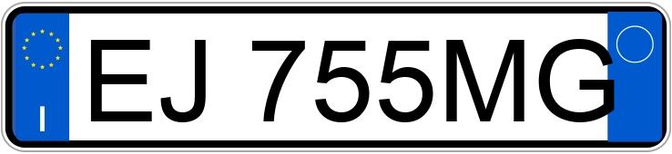 Numer rejestracyjny EJ755MG posiada BMW Serie 3