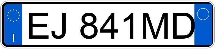 Numer rejestracyjny EJ841MD posiada AUDI A3 2a serie