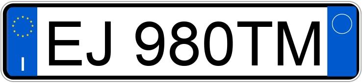 Numer rejestracyjny EJ980TM posiada LAMBORGHINI Gallardo