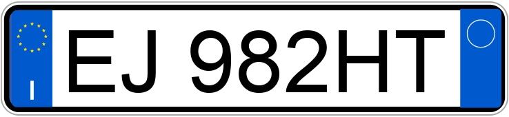 Il numero di registrazione EJ982HT ha CITROEN JUMPY