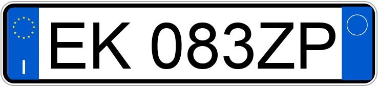 Numer rejestracyjny EK083ZP posiada ALFA ROMEO MiTo