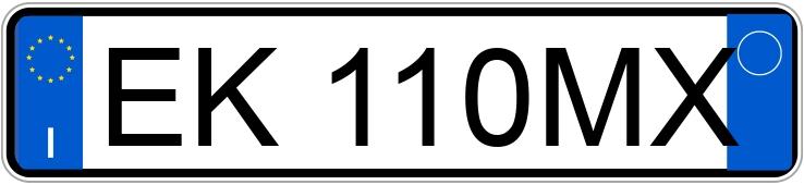 Numer rejestracyjny EK110MX posiada CITROEN Jumpy