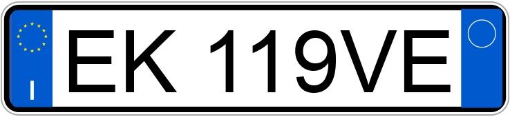 Numer rejestracyjny EK119VE posiada NISSAN Qashqai 1a serie