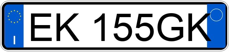Numer rejestracyjny EK155GK posiada LANCIA Ypsilon 3a serie