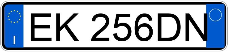 Numer rejestracyjny EK256DN posiada FIAT Panda 2a serie