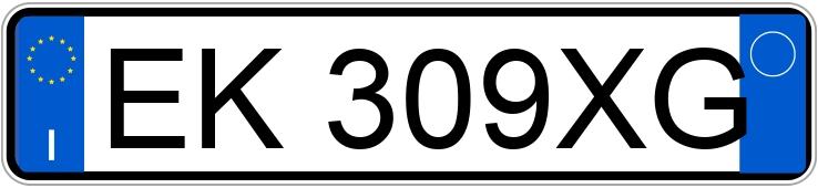 Numer rejestracyjny EK309XG posiada BMW Serie 1