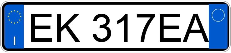 Numer rejestracyjny EK317EA posiada BMW Serie 3