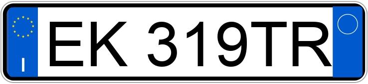 Numer rejestracyjny EK319TR posiada FIAT Panda 2a serie