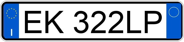 Numer rejestracyjny EK322LP posiada FIAT Doblo 3a serie