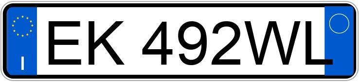 Numer rejestracyjny EK492WL posiada OPEL Insignia