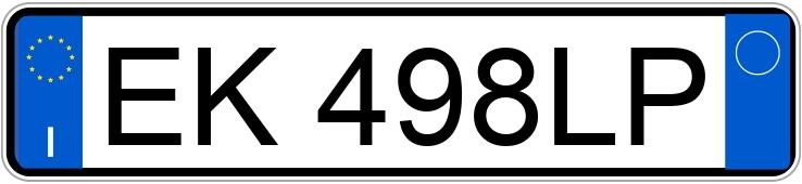 Numer rejestracyjny EK498LP posiada VOLKSWAGEN Touran 2a serie