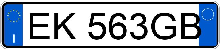 Numer rejestracyjny EK563GB posiada Fiat Cubo