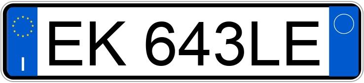 Numer rejestracyjny EK643LE posiada FIAT 500