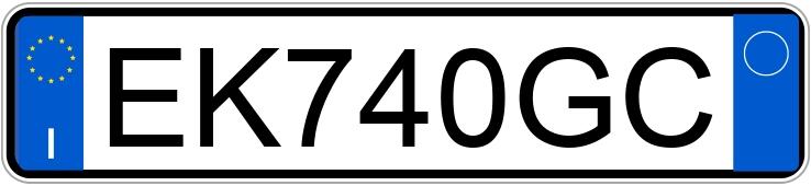 Numer rejestracyjny EK740GC posiada MINI Mini Countrym.